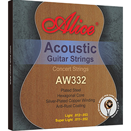 A406 Acoustic Guitar String Set, Stainless Steel Plain String, Copper Alloy Winding, (80/20 Bronze Color) Anti-Rust Coating